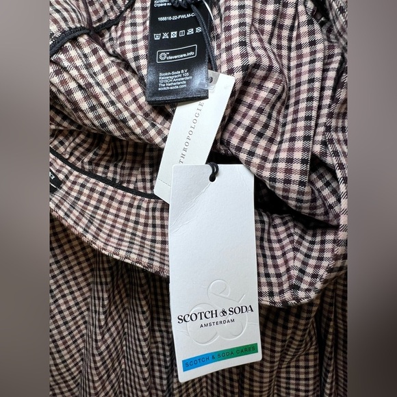 Scotch & Soda Brown and Black Checkered Midi Skirt - Picture 11 of 12